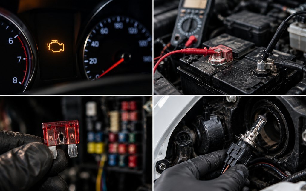 Mechanic Performing Car Audio System Installation and Electrical Diagnostics