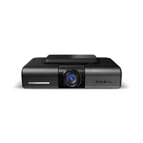 Dashcam Device with Lens Facing Forward on White Background