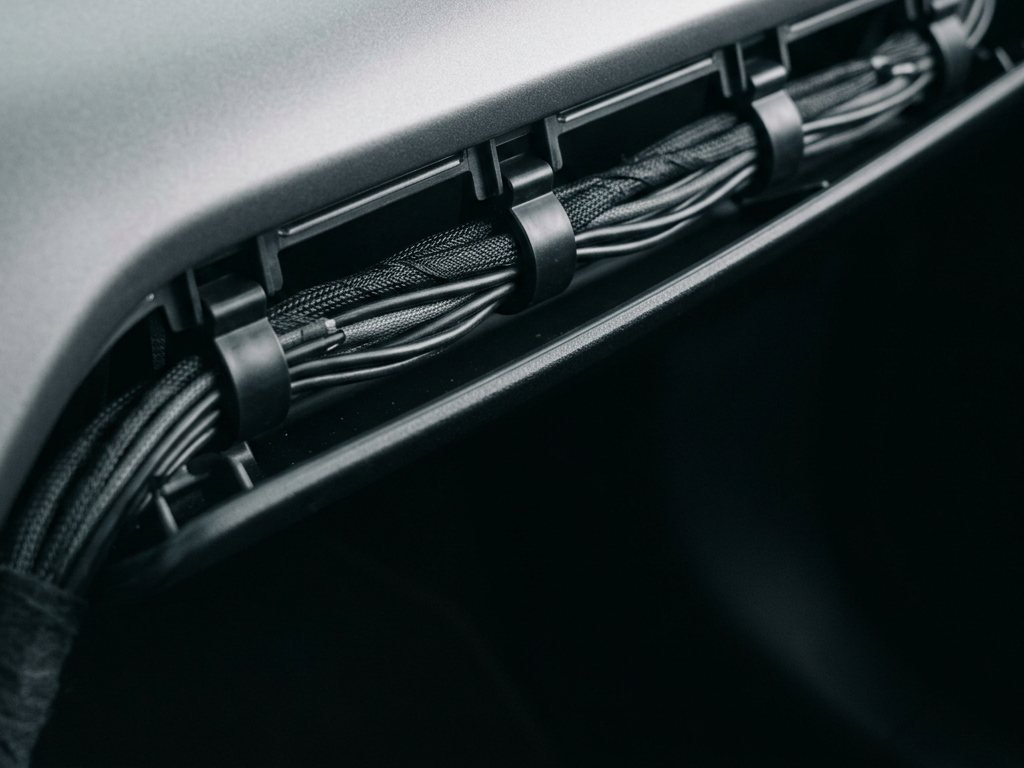 Car Audio System Installation Showing Wiring Inside Vehicle Dashboard